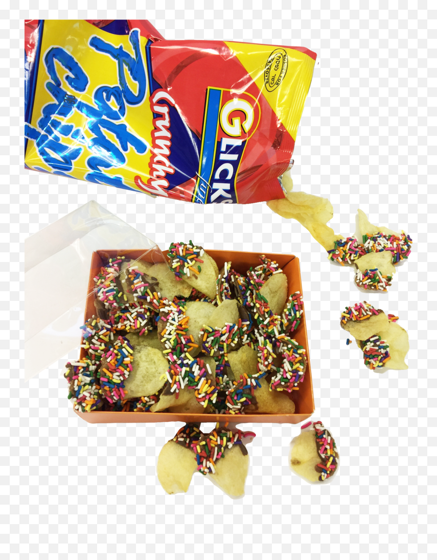 Passover Potato Chips With Chocolate And Sprinkles U2013 Www - Snack Emoji,Potato Chip Emoji
