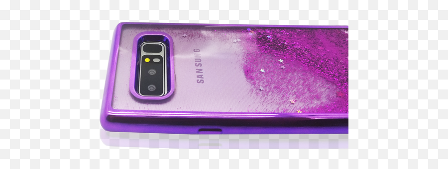 Samsung Galaxy Note 8 Mm Electroplated Water Glitter Case With Stars Purple - Camera Phone Emoji,How To Get Emojis On Straight Talk Moto E