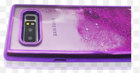 Samsung Galaxy Note 8 Mm Electroplated Water Glitter Case With Stars Purple - Camera Phone Emoji,How To Get Emojis On Straight Talk Moto E