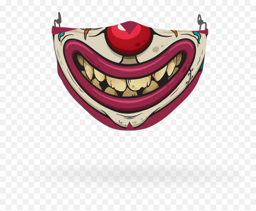 Joker Clown Pattern Face Covering Print 1 - Payaso Loco Dibujo Emoji,Emoticons Clown Face