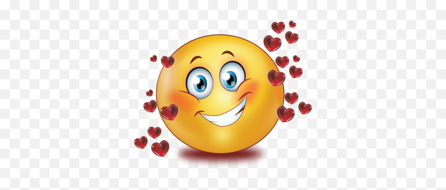 In Love With Red Glossy Hearts Emoji - Smiley Animated,Emoticons Hearts For Fb