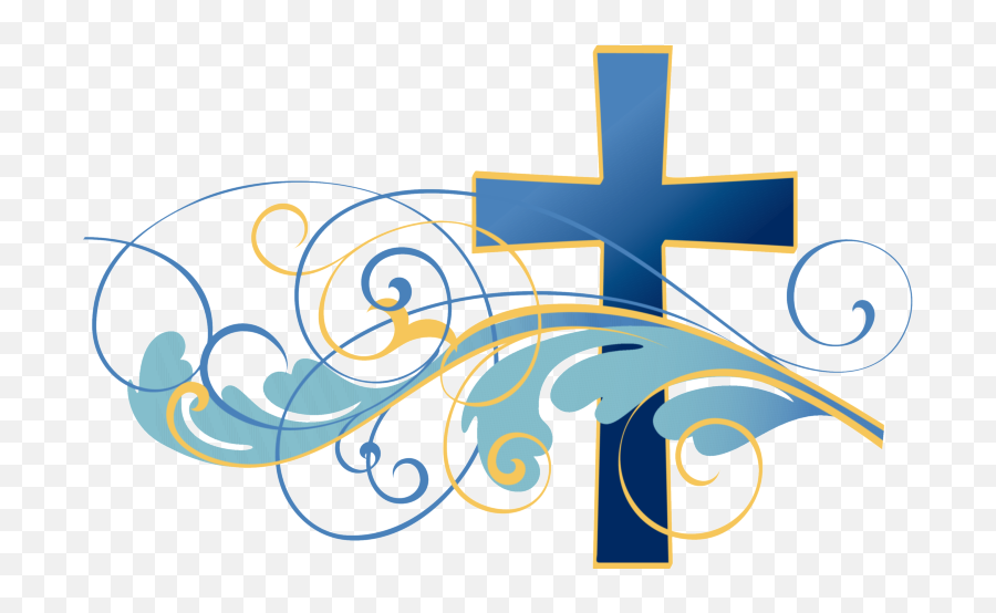Catholic Funeral Clipart Kid - Clipartix Blue Cross For Christening Emoji,Christian Catholic Emojis