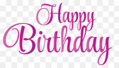 Calligraphy Happy Birthday Text Png Transparent Images - Transparent Happy Birthday Pink Png Emoji,Happy Birthday Emoji Texting