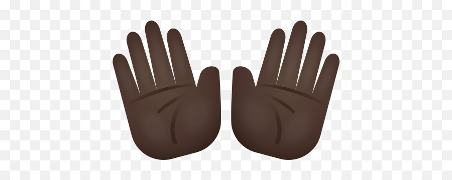 Open Hands Dark Skin Tone Icon In Emoji,Girl Emojis Raising Hand