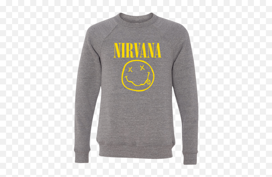 Smiley Tri - Blend Crewneck Sweater Emoji,Emoticon Gaia Listy