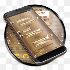 Sms Messages Gold Copper Theme For Android - Download Cafe Portable Emoji,Kk Emoji Keyboard Themes