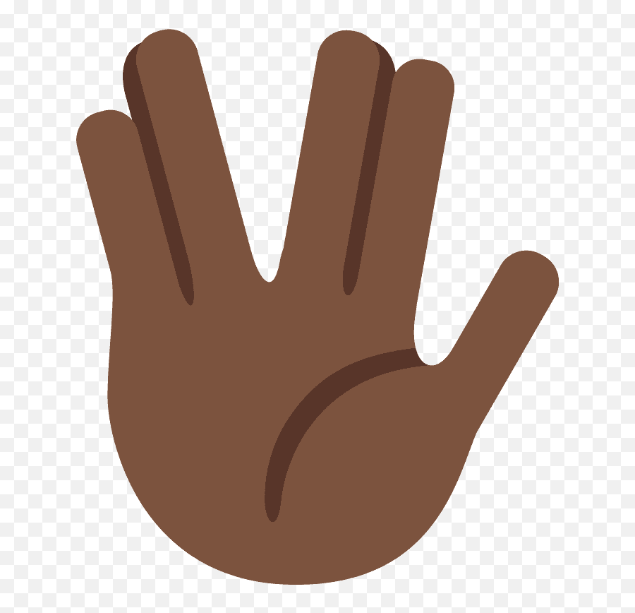 Vulcan Salute Emoji With Dark Skin Tone Meaning And - Waving Goodbye,Emoji Skin Tones