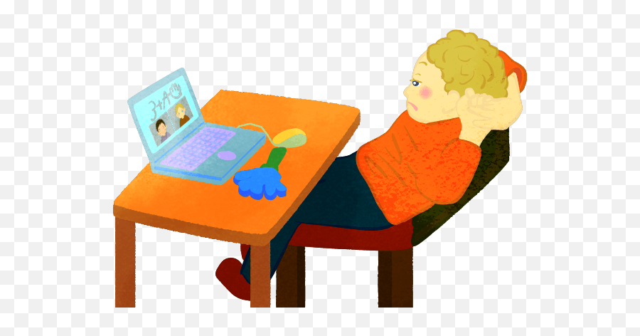 Child Getting Bored From Remote Learning - Cute2u A Free Emoji,Penguin Chick Chick Remote Emoji