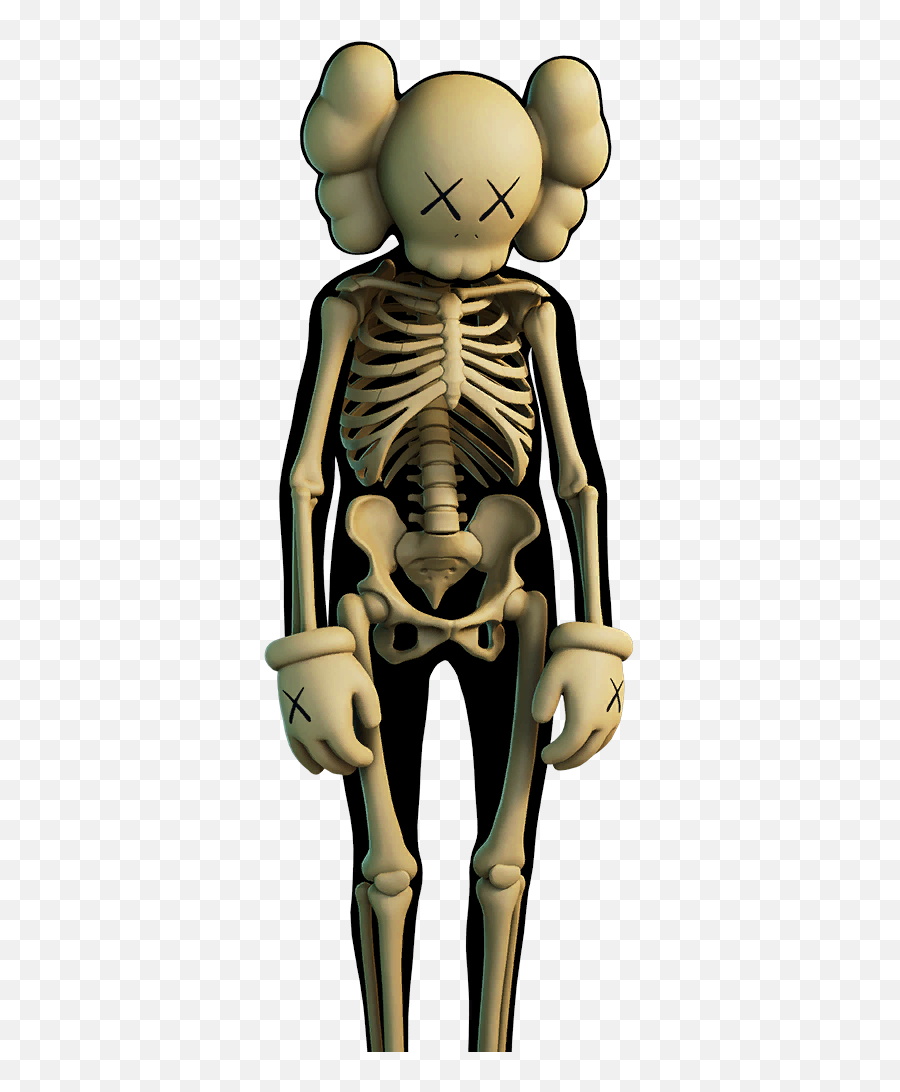 Fortnite Kaws Skeleton Skin - Png Styles Pictures Emoji,Skull And Bones Emojis