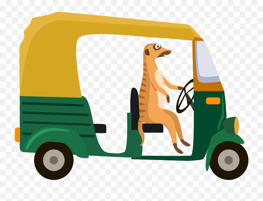 Meerkat And Rickshaw Clipart - Car Emoji,Meerkat Emoji