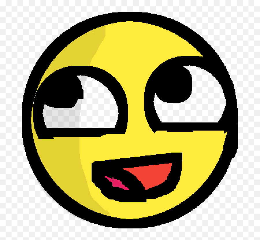 Pixilart - Happy Emoji,Awesome Face Emoticon