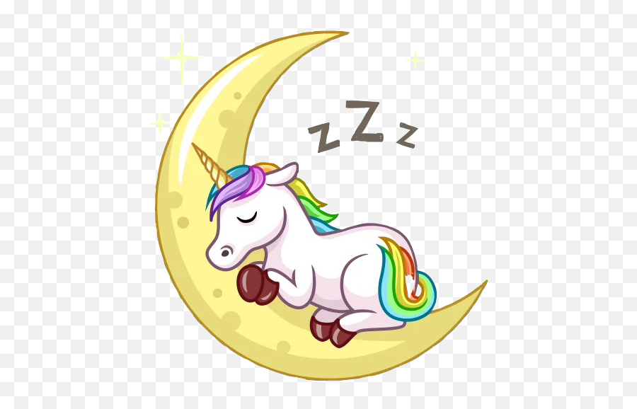 Zzz Unicorn Night Nighttime Freetoedit Sticker By Bislie Emoji,Z Z Z Emoji
