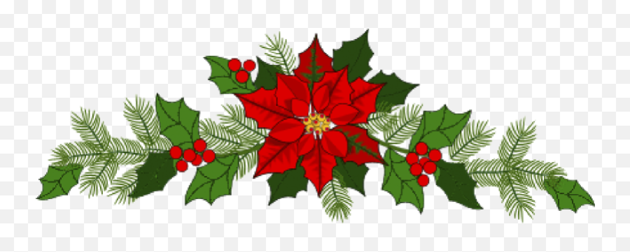 Clipart Of Christmas Wreaths 3 Image 2 - Clipartix Clip Art Christmas Vector Emoji,Poinsettia Emoji