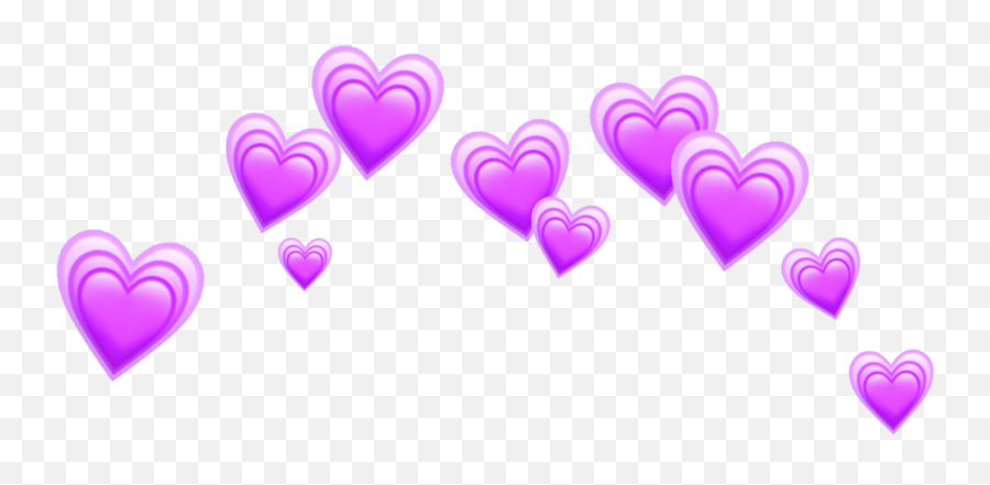 Heart Hearts Purple Crown Tumblr Emoji - Hearts And Sparkles Emoji,Purple Heart Emoji Png