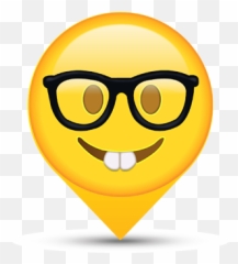 Map Marker Smiley Graphics - Nerd Emoji Gif,Emoji Marker