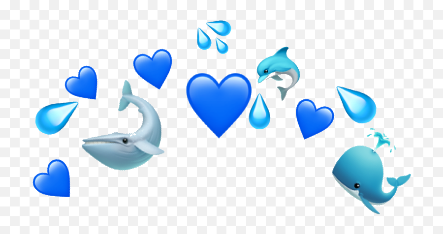 Ocean Marine Blue Blueemoji Sticker - Girly,Marine Emoji