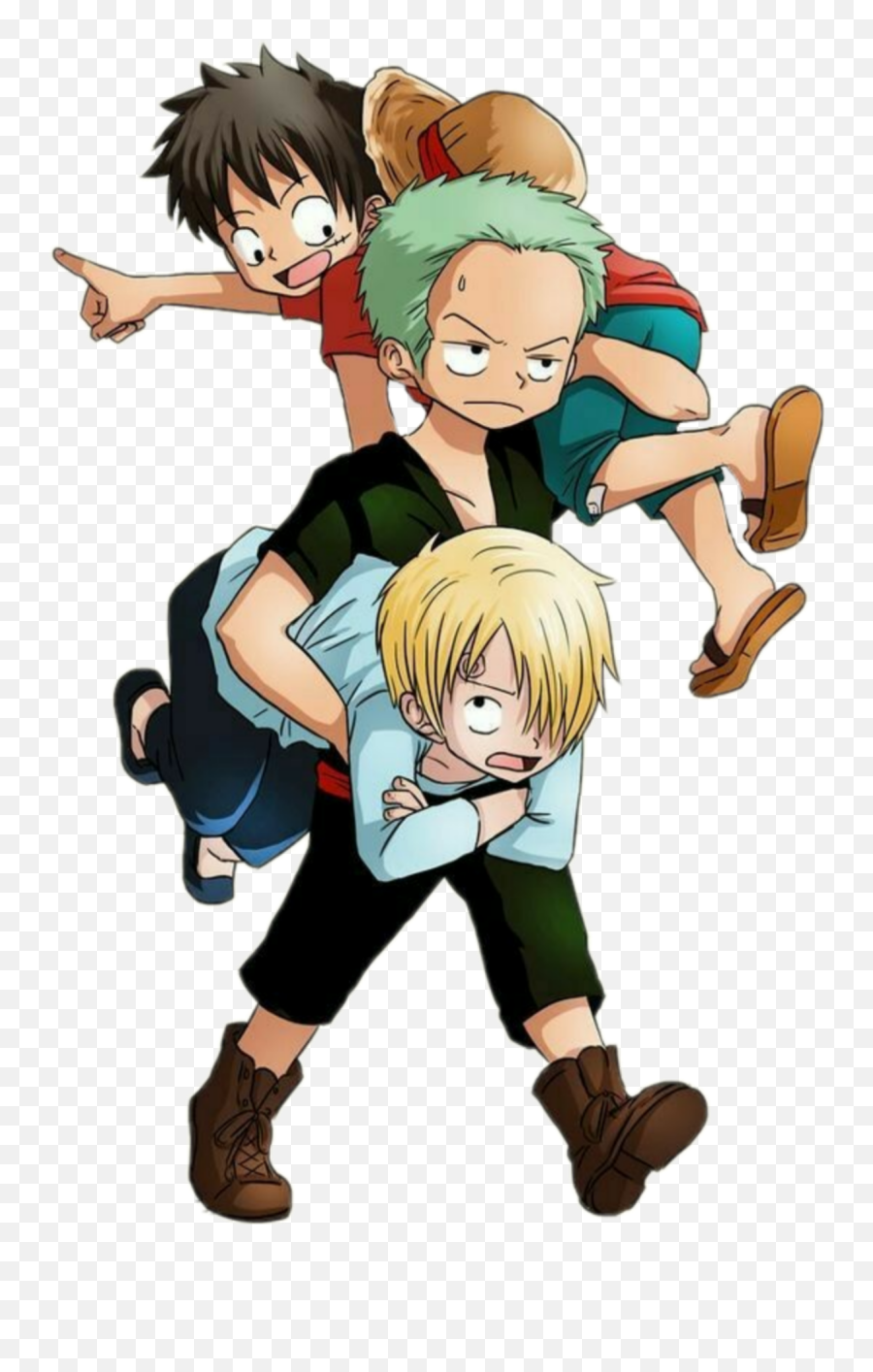 Onepiece Zoro Luffy Sanji Sticker - One Piece Emoji,One Piece Anime Emojis