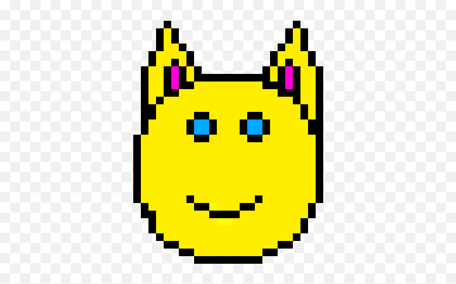 Pixel Cat Pixel Art Maker - Yellow Pixel Circle Emoji,Cat Emoticon Text Yellwo