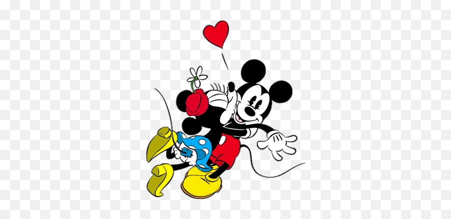 Mickey E Minnie 1 - Cia Dos Gifs Minnie And Mickey Valentines Day Clipart Emoji,Mugsy Love Emoticons