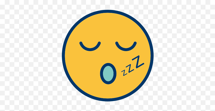 Emoticon Face Sleep Smiley Free Icon - Emoji,Sleep Emoji Text