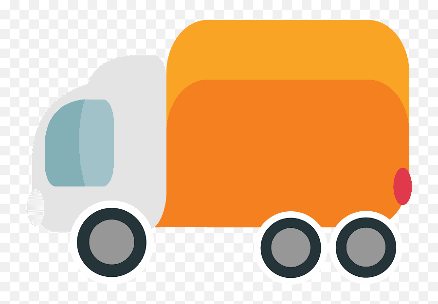 Delivery Truck Emoji Clipart - Transparent Truck Emoji,Free Sitting Emoji Clipart