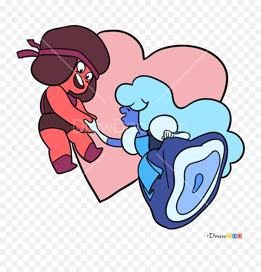 How To Draw Ruby And Sapphire Steven Universe - Lego Sapphire From Steven Universe Emoji,Steven Universe Emojis