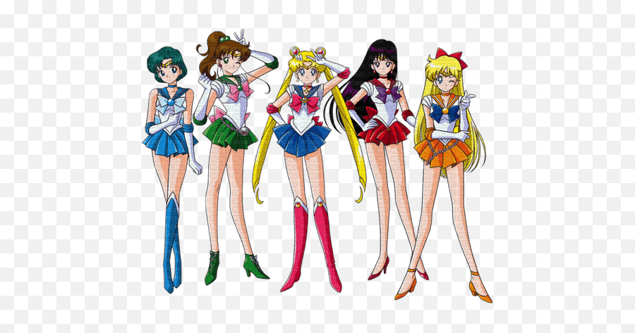 Sailor Moon Group Sailor Moon Group Jupiter Mercury - T Shirt Sailor Moon Friends Emoji,Sailor Moon Mars Emoticons