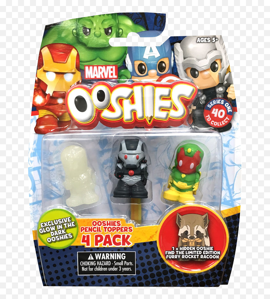 Marvel Ooshies Pencil Toppers - Marvel Ooshies 4 Pack Emoji,The Emoji Movie Collectible Figures