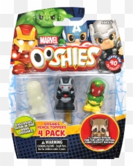 Marvel Ooshies Pencil Toppers - Marvel Ooshies 4 Pack Emoji,The Emoji Movie Collectible Figures