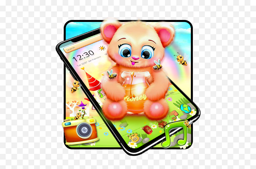 Colorful Cute Lovely Bear Theme U2014 Lietotnes Pakalpojum Emoji,Bear Themed Emojis