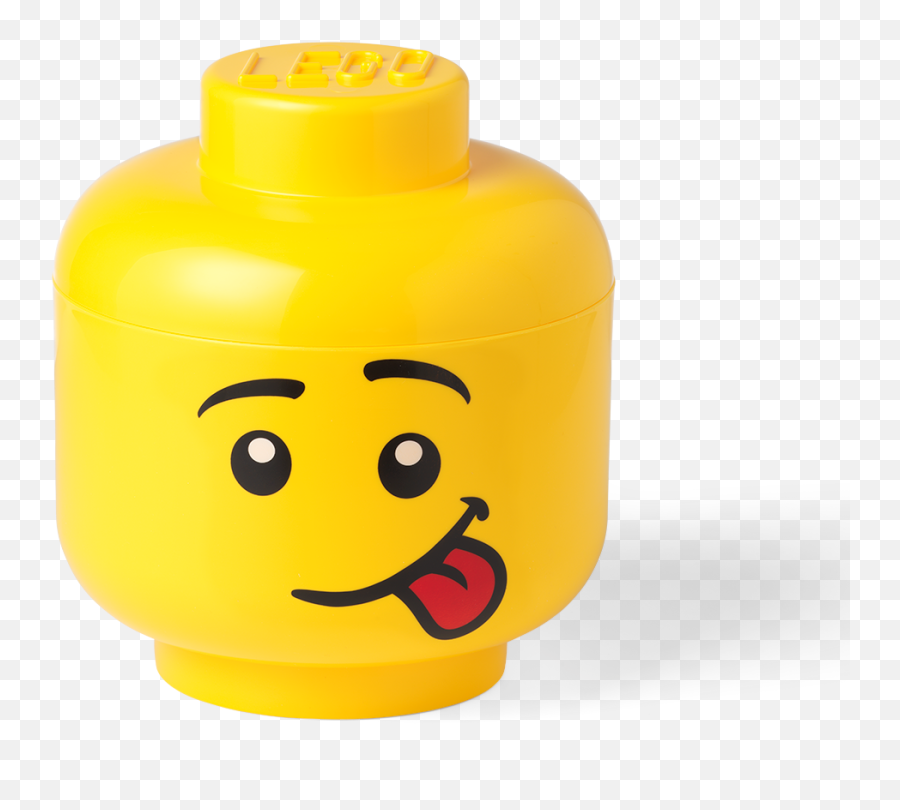 Lego Storage Box Big Head Silly Boy Jb Spielwaren - Lego Head Emoji,Big Head Emoticon