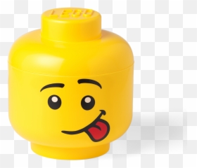 Lego Storage Box Big Head Silly Boy Jb Spielwaren - Lego Head Emoji,Big Head Emoticon