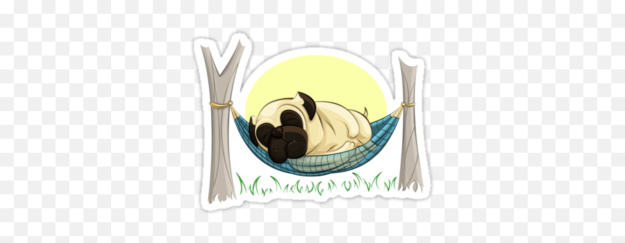 Hammock Pillow - Fatigue Emoji,Pug Dog Emoticons