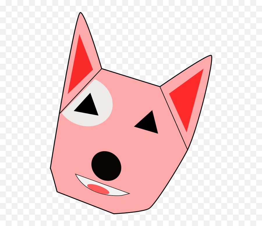 Free Clip Art Fly By Aungkarns - Pink Dog Fake Animared Emoji,Bull Terrier Emoticons