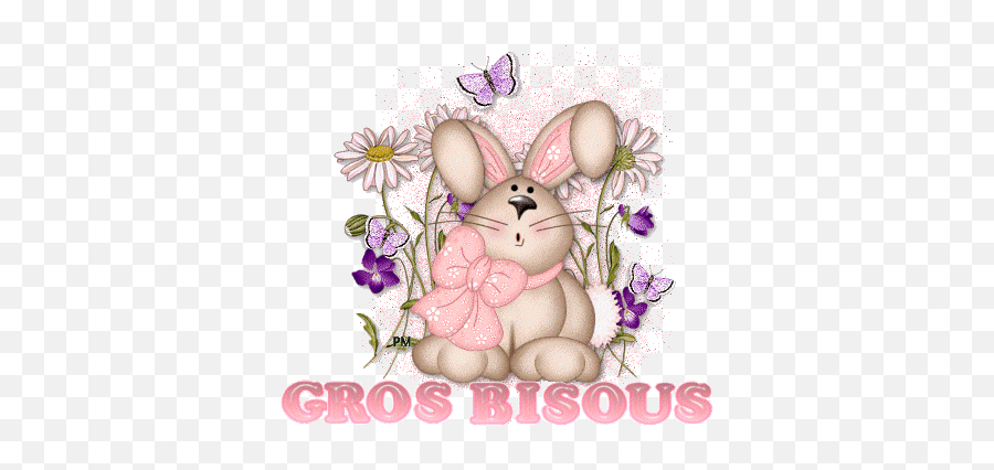 Dernière Gif Anime Lapin Bisous - Abdofolio Glitter Animati Buona Pasqua Gif Emoji,Emoticon Vive La France!