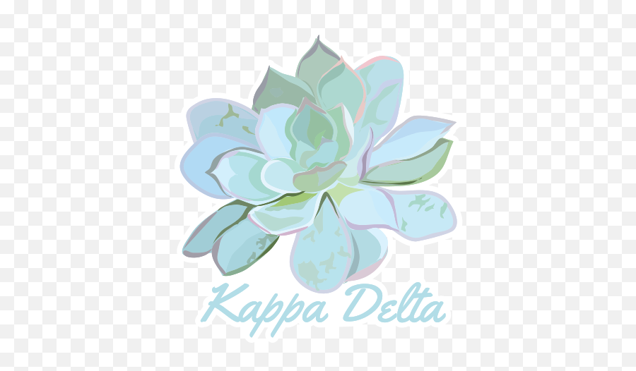Kappa Delta Succulents Floral 5 X 5 Sticker Electronics Emoji,Emoji Mac Decal