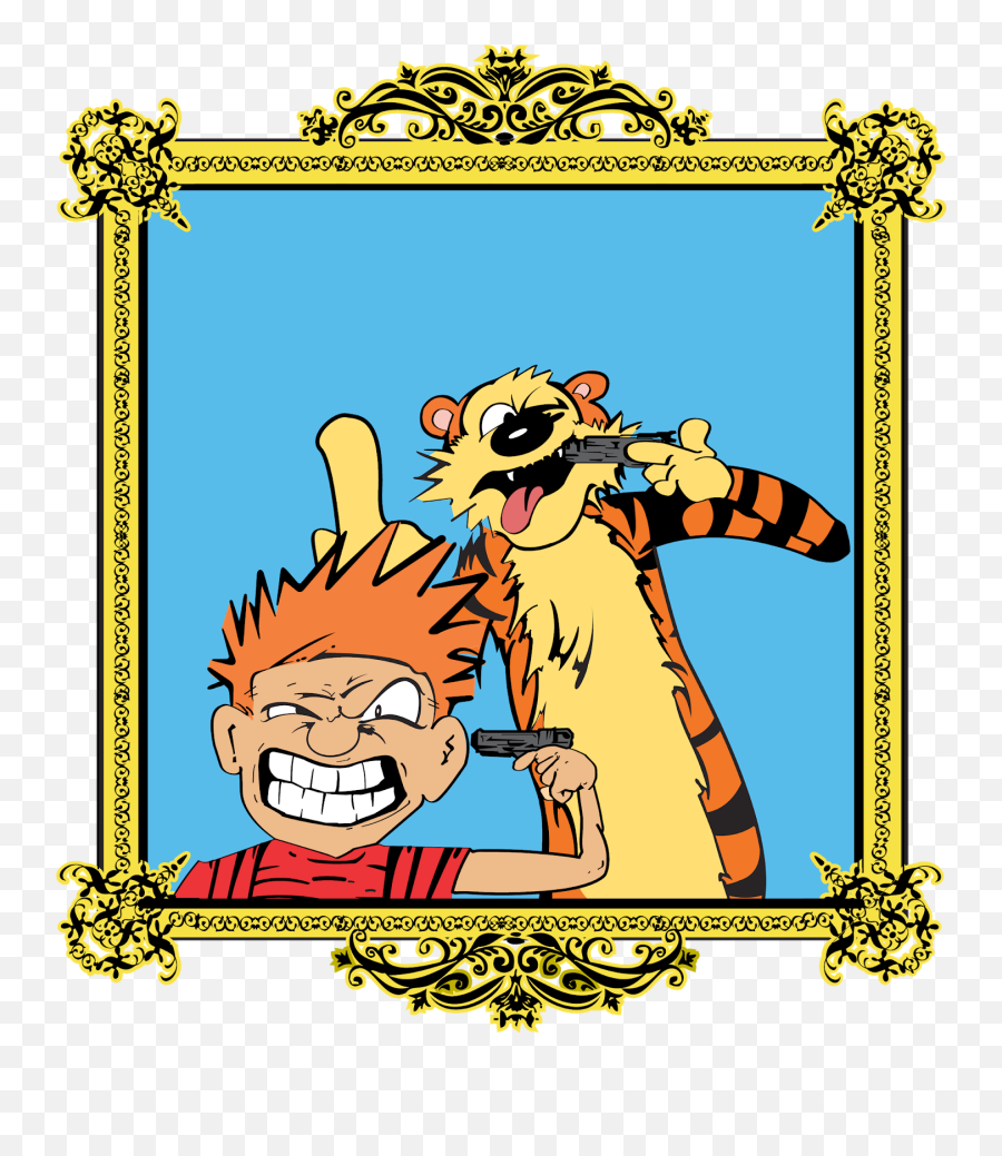 Download Hd Calvin And Hobbes Museum Shot - Cartoon Emoji,When Calvin From Clvin And Hobbes Has No Emotion