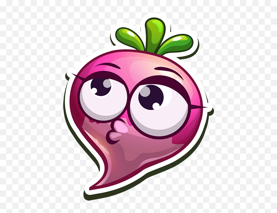 Funny Fruits Stickers By Oleg Sul Emoji,Turnip Emoji