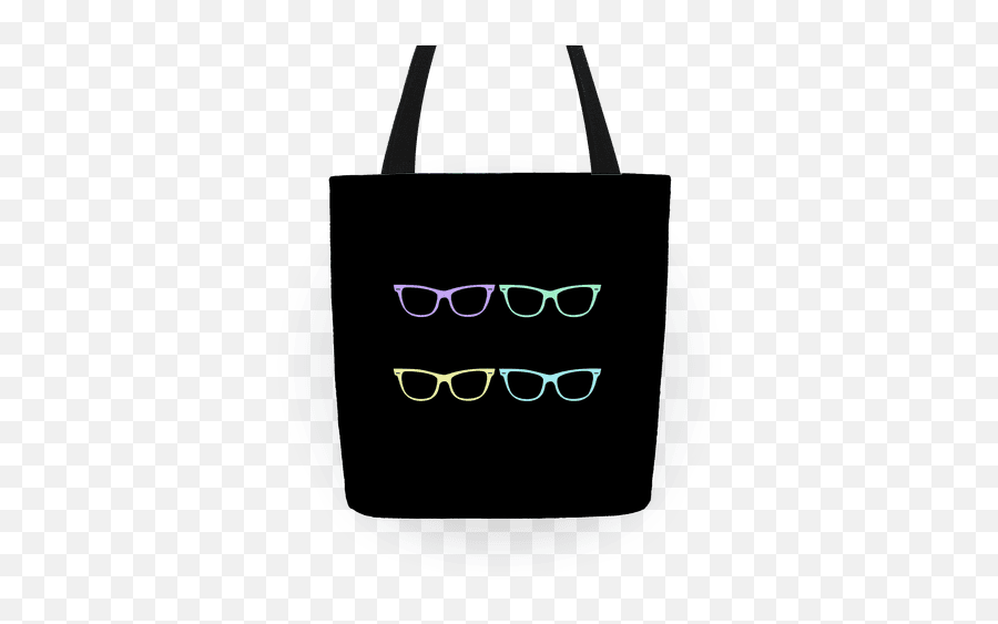 Black Glasses Totes Lookhuman Emoji,Geeky Emoticon With Glasses