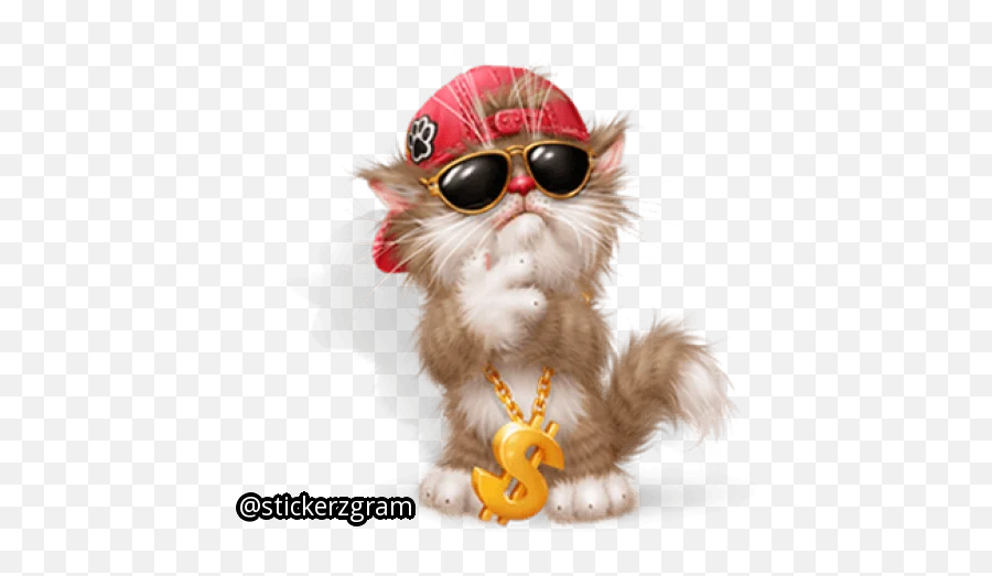 Meow Stickers - Live Wa Stickers Emoji,Cool Emoji Holding Sunglasses