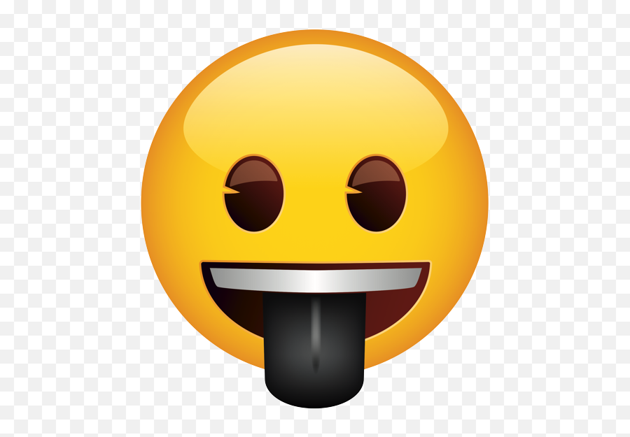Face With Tongue Variant Black Tongue - Happy Emoji,Tonge Emoji