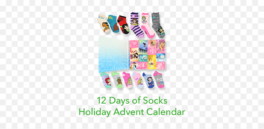 12 Days Of Princess Sweeps Disney Princess - Disney Princess 12 Days Of Socks Emoji,Kids Emoji Pajamas