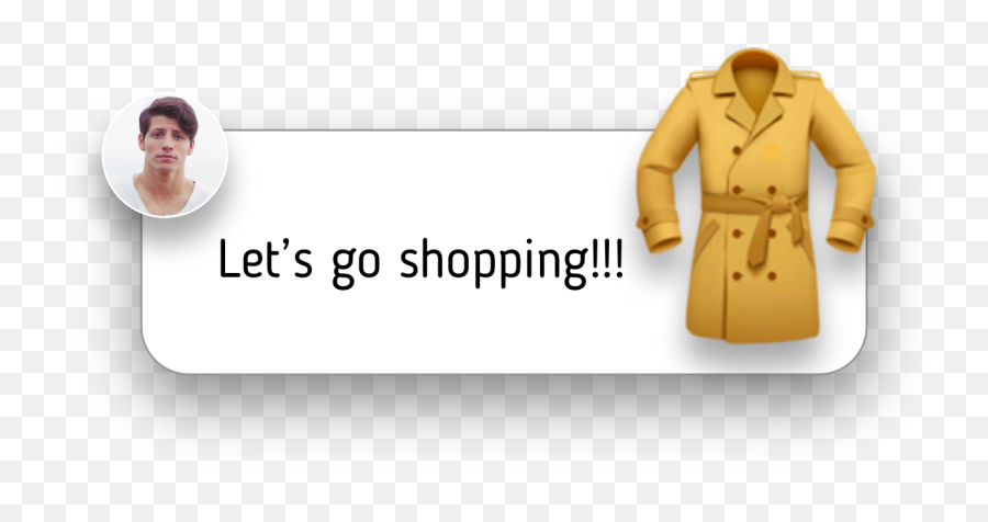 Conversation Media Marketing By Bobble Ai - Full Length Emoji,Trench Coat Emoji