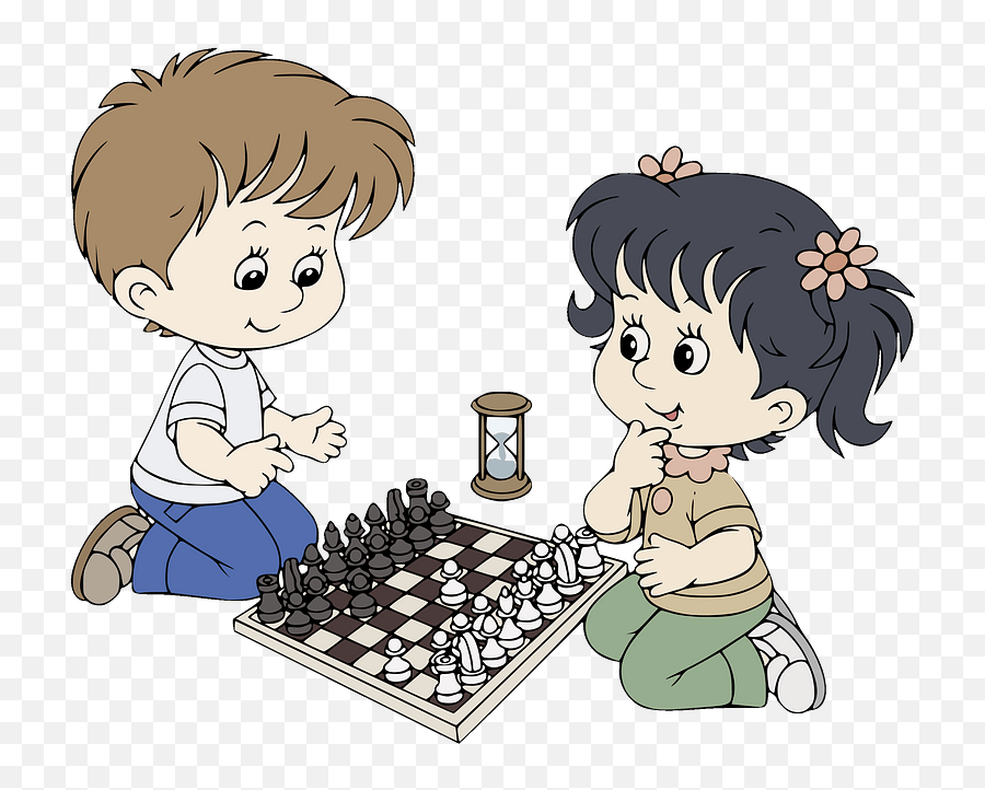 Whats Your Hobby - Children Playing Chess Clipart Emoji,Emoji 2 Checkers