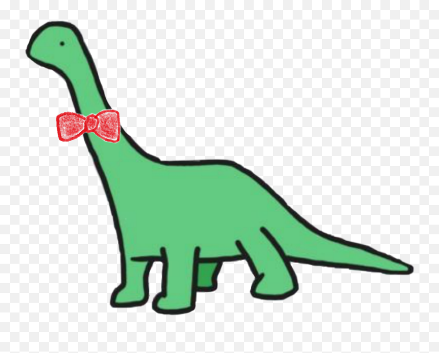 Picsart Dino Dinosaur Sticker - Bow Tie On A Brontosaurus Emoji,Brontosaurus Emoji