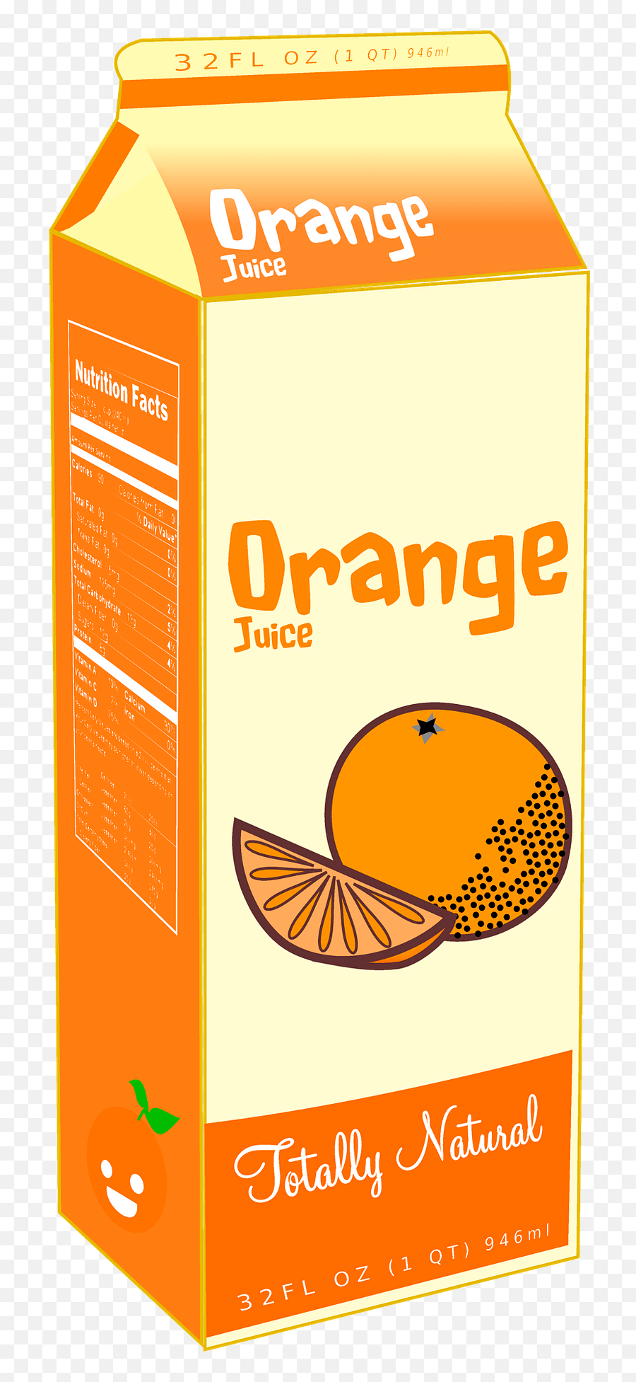 Carton Of Orange Juice Clipart - Juicebox Emoji,Juice Box Emoji