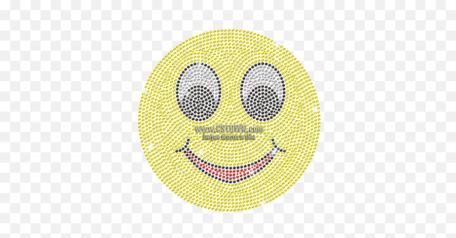 Download Hd Bling Smile Emoji Iron On Rhinestone Transfer - Happy,Smile Emoji Transparent