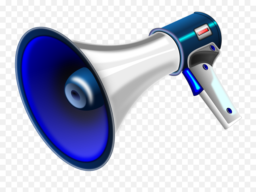 The Audible Way To - Blue Megaphone Clipart Png Emoji,Emotion Ne Demek