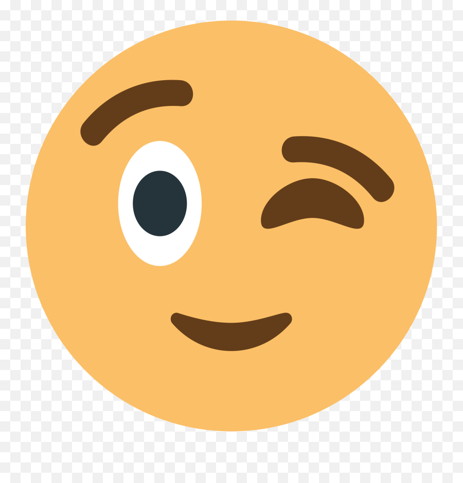 Winking Face Emoji Clipart - Happy,Winky Emoji