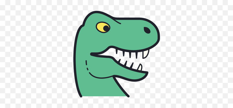 Dinosaur Icon - Cartoon Dinosaur Head Png Emoji,Green Dinosaur Emoji